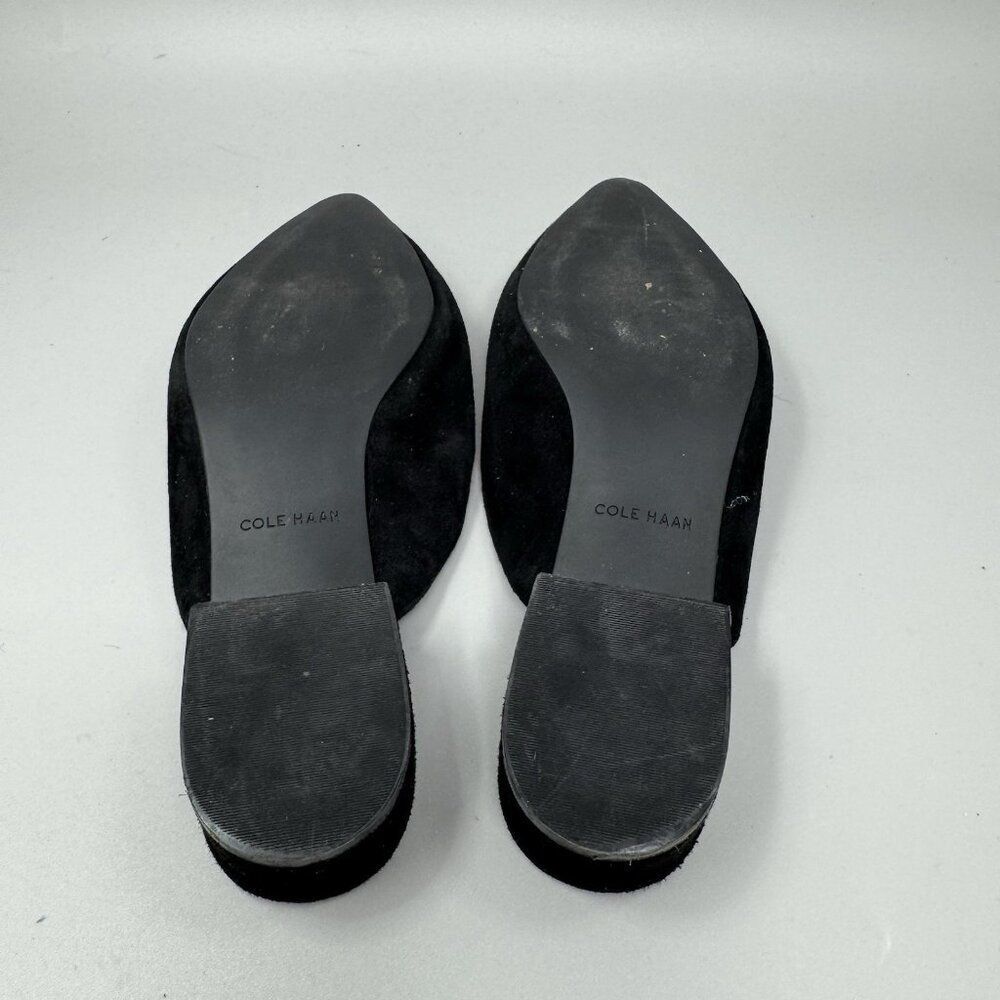 Cole Haan Womens Black Suede Piper Mule Slip On Preppy Pointed Toe Size 6.5B - Picture 7 of 7